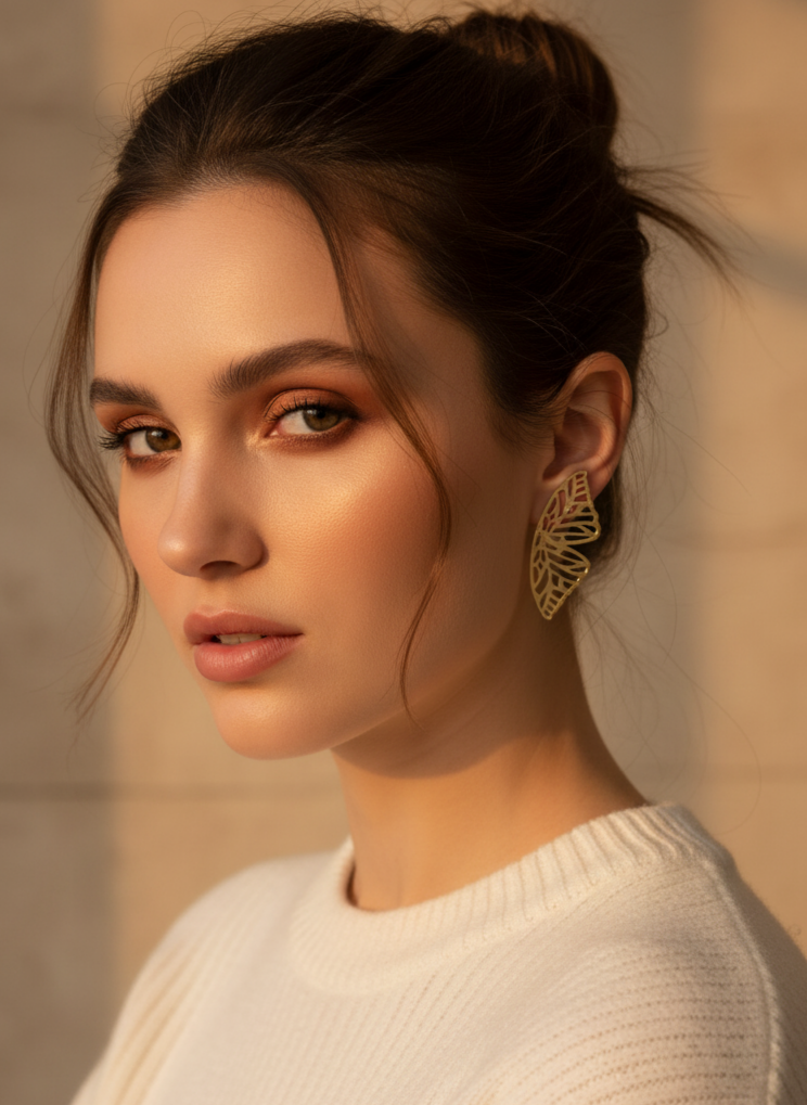 Butterfly Gold Plated Earrings