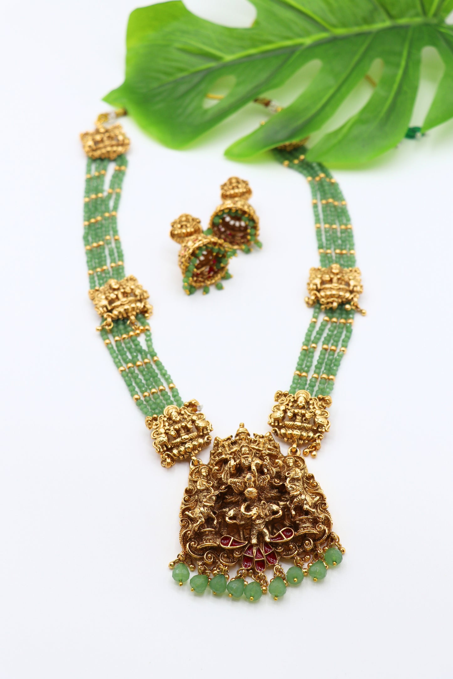 Gold Platted American Diamond Necklace Set