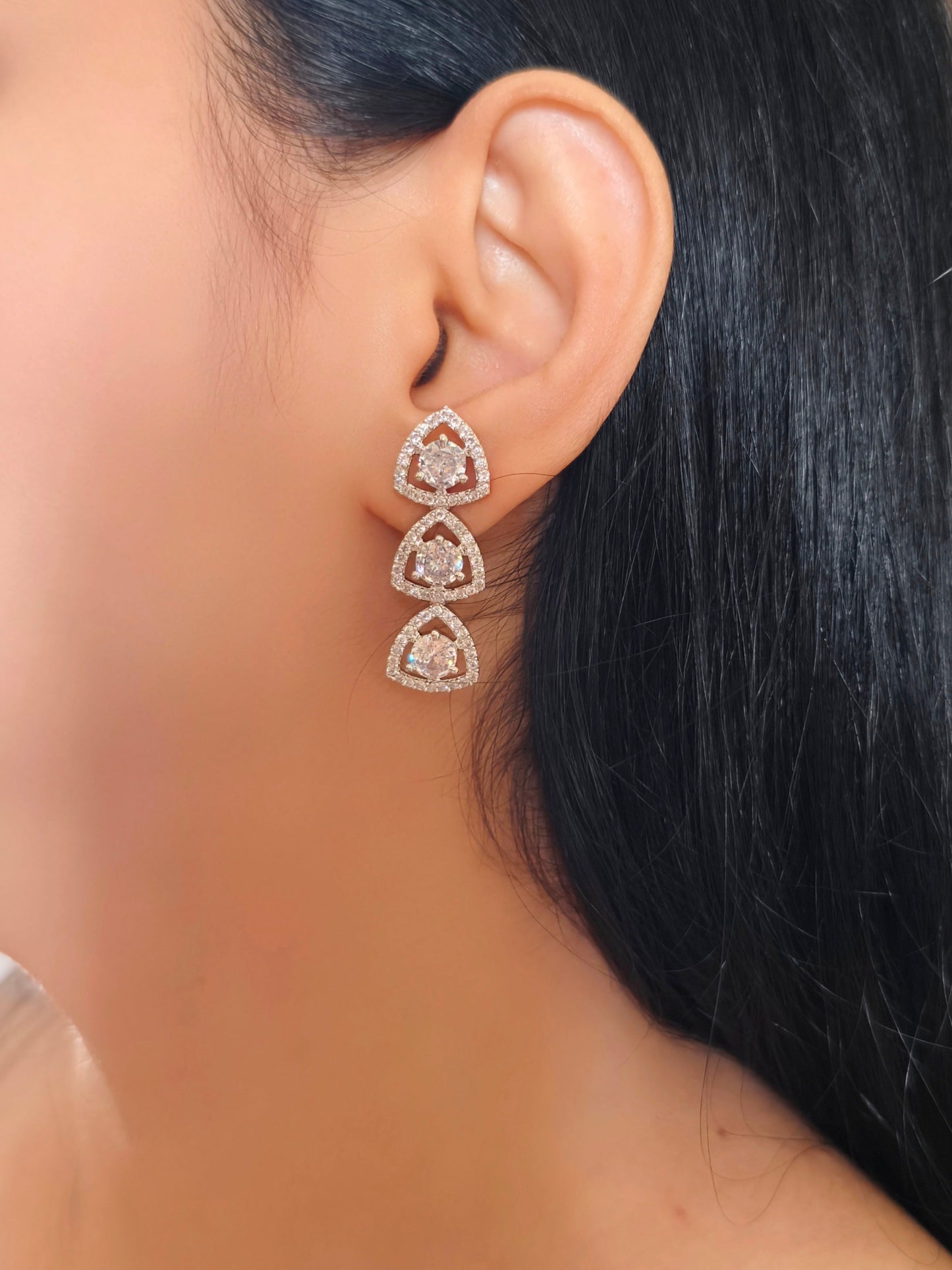 White Stone American Diamond Necklace