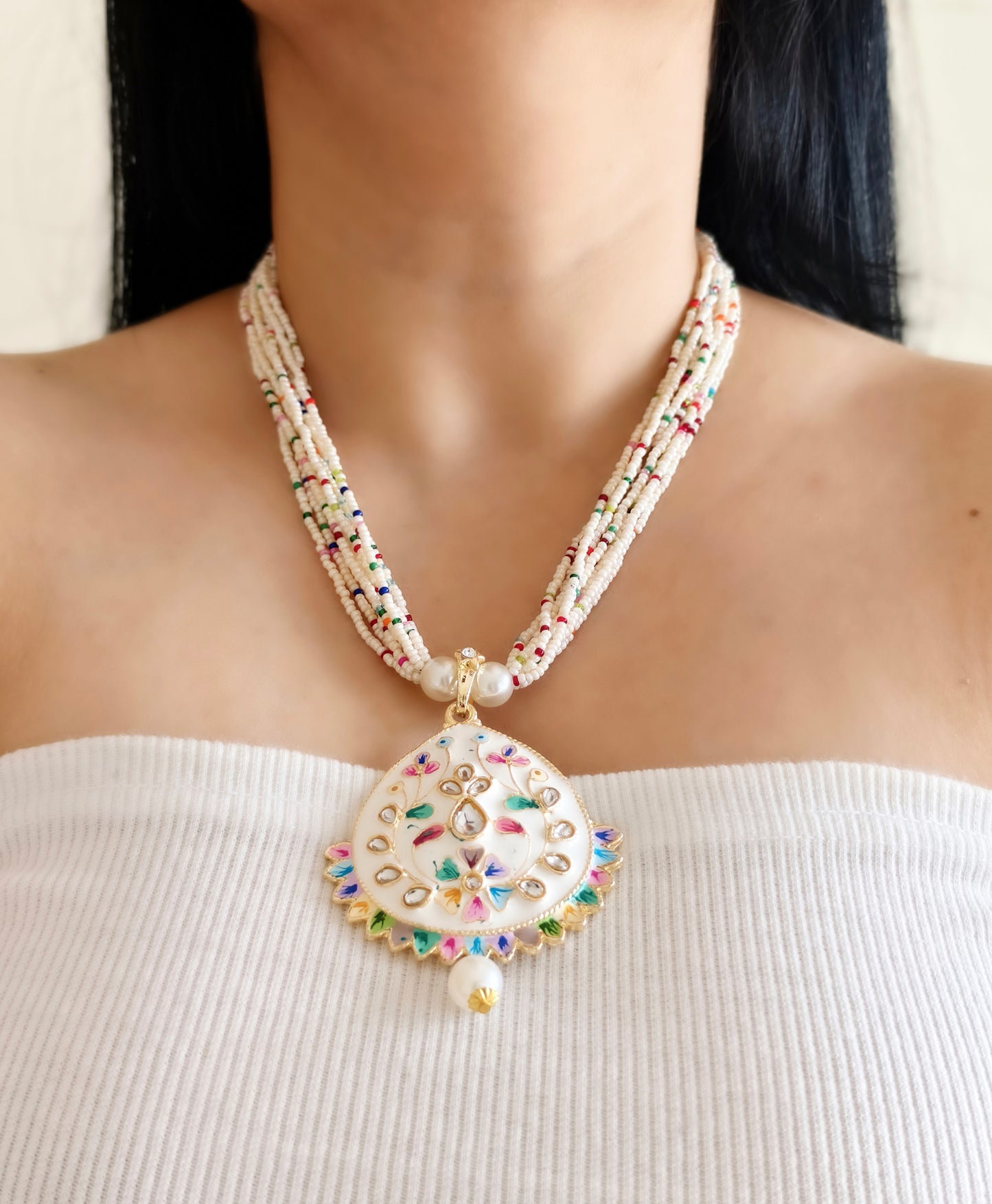 Multicolor Pearl Necklace