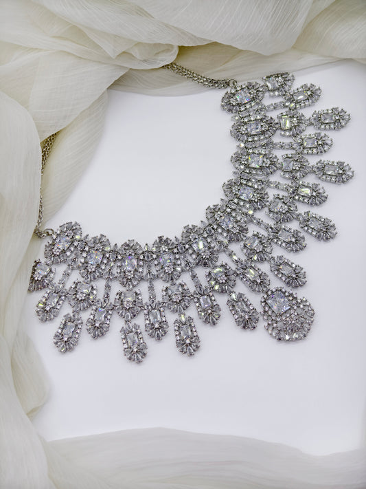 White AD Necklace Set