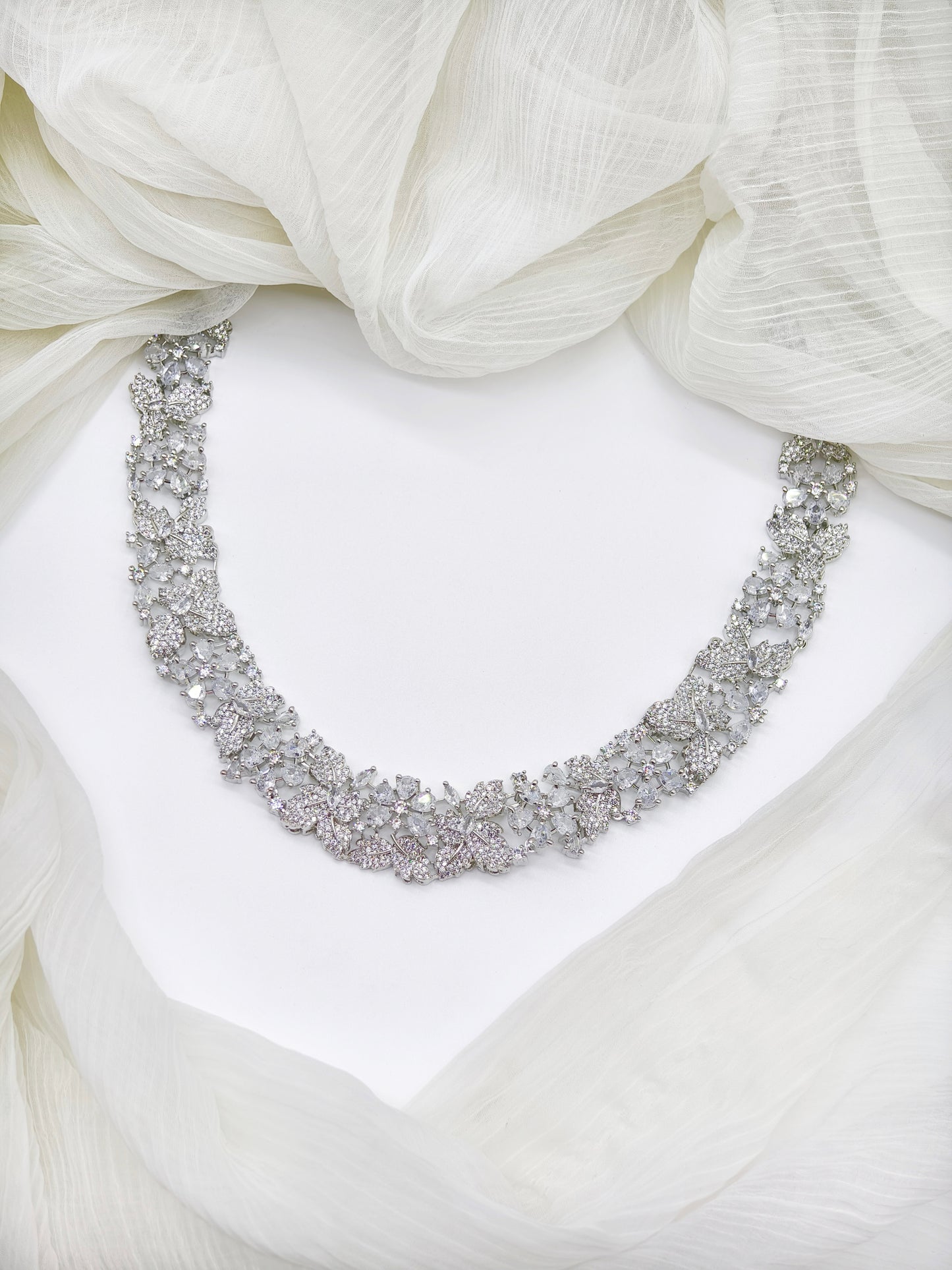 White AD Necklace Set