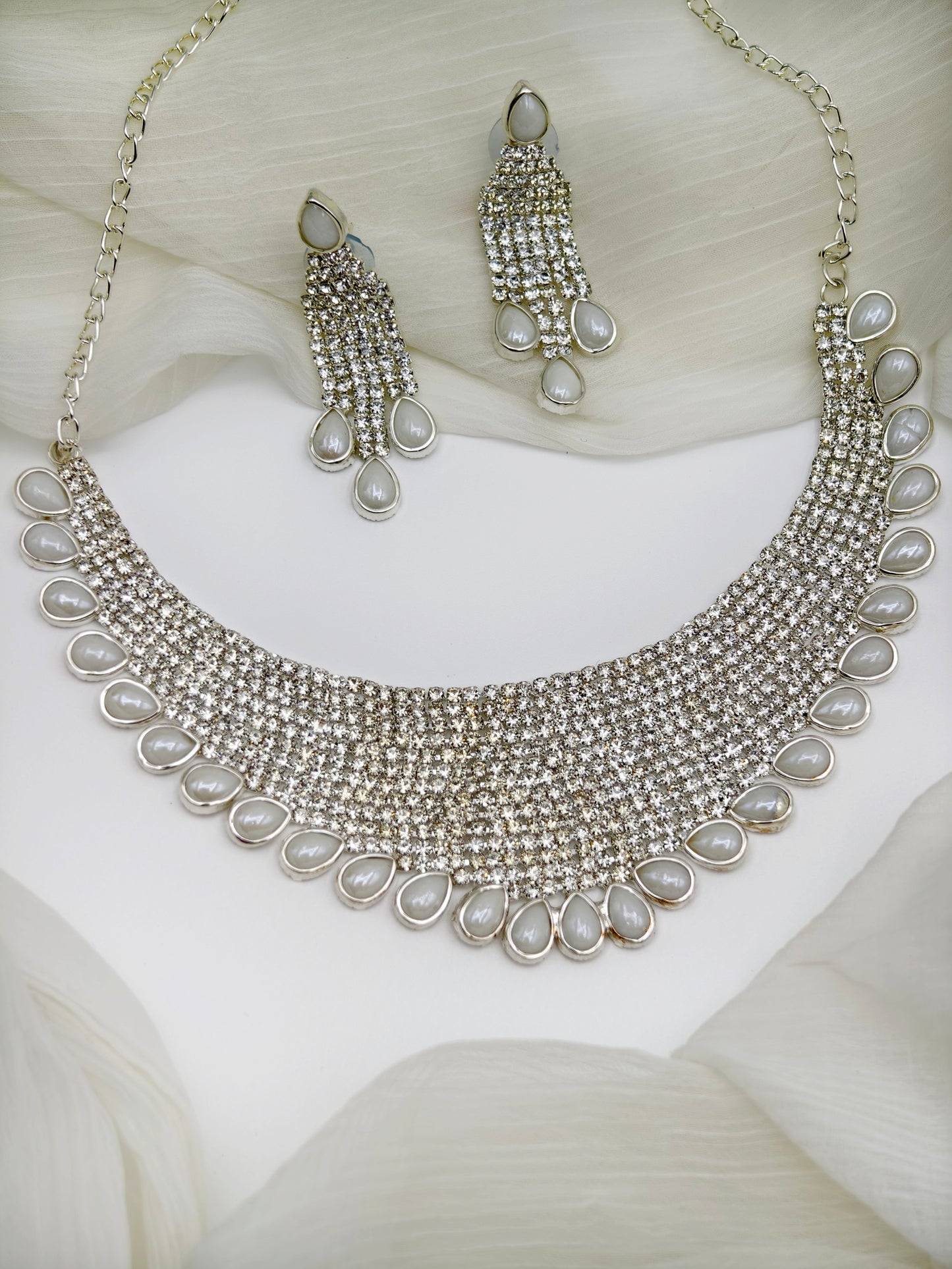White Stone Necklace