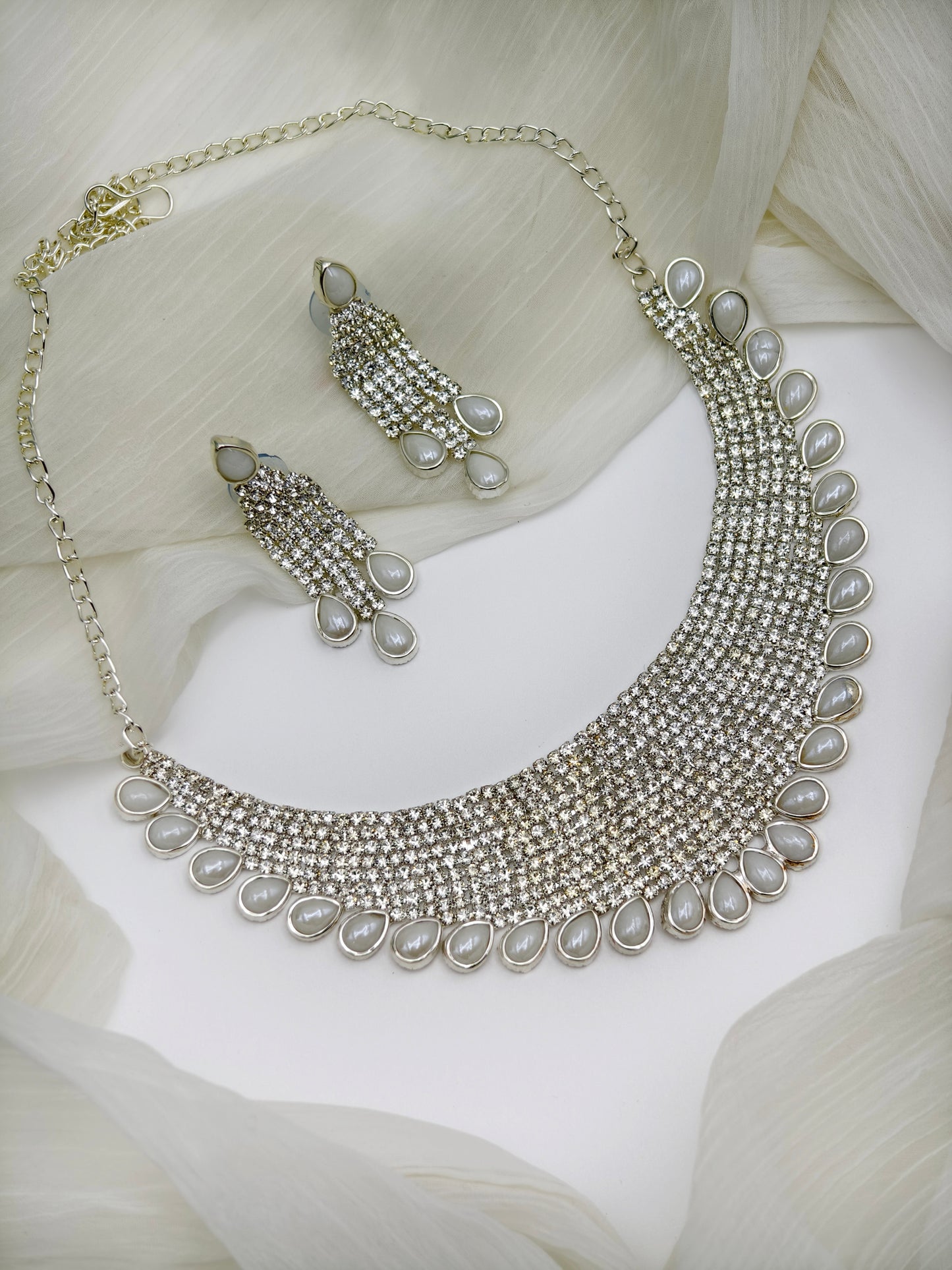 White Stone Necklace