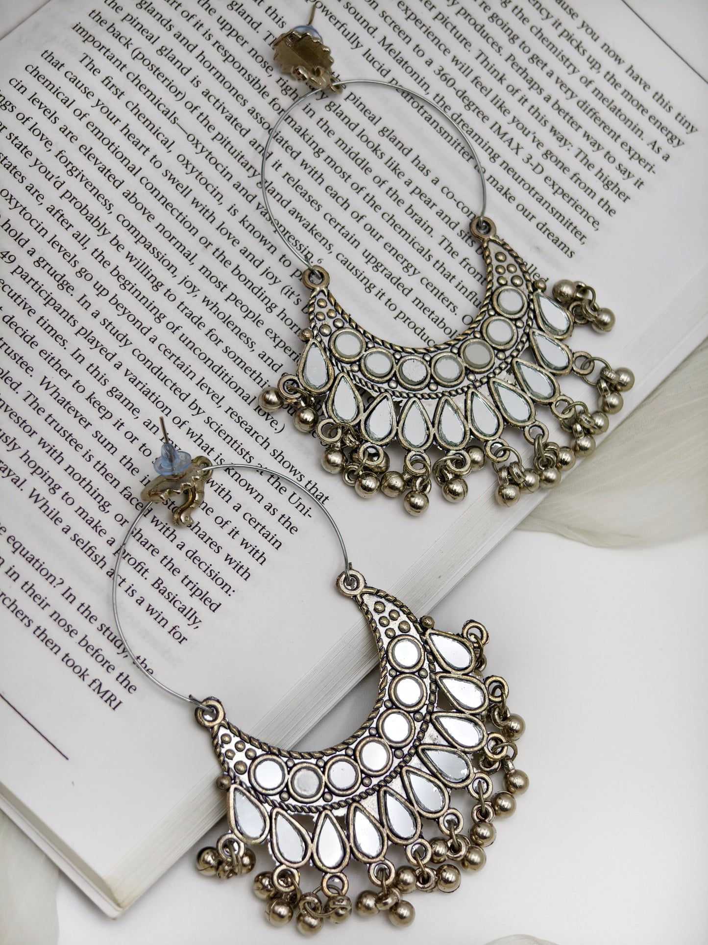Meenakari Mirror Dangler Earrings