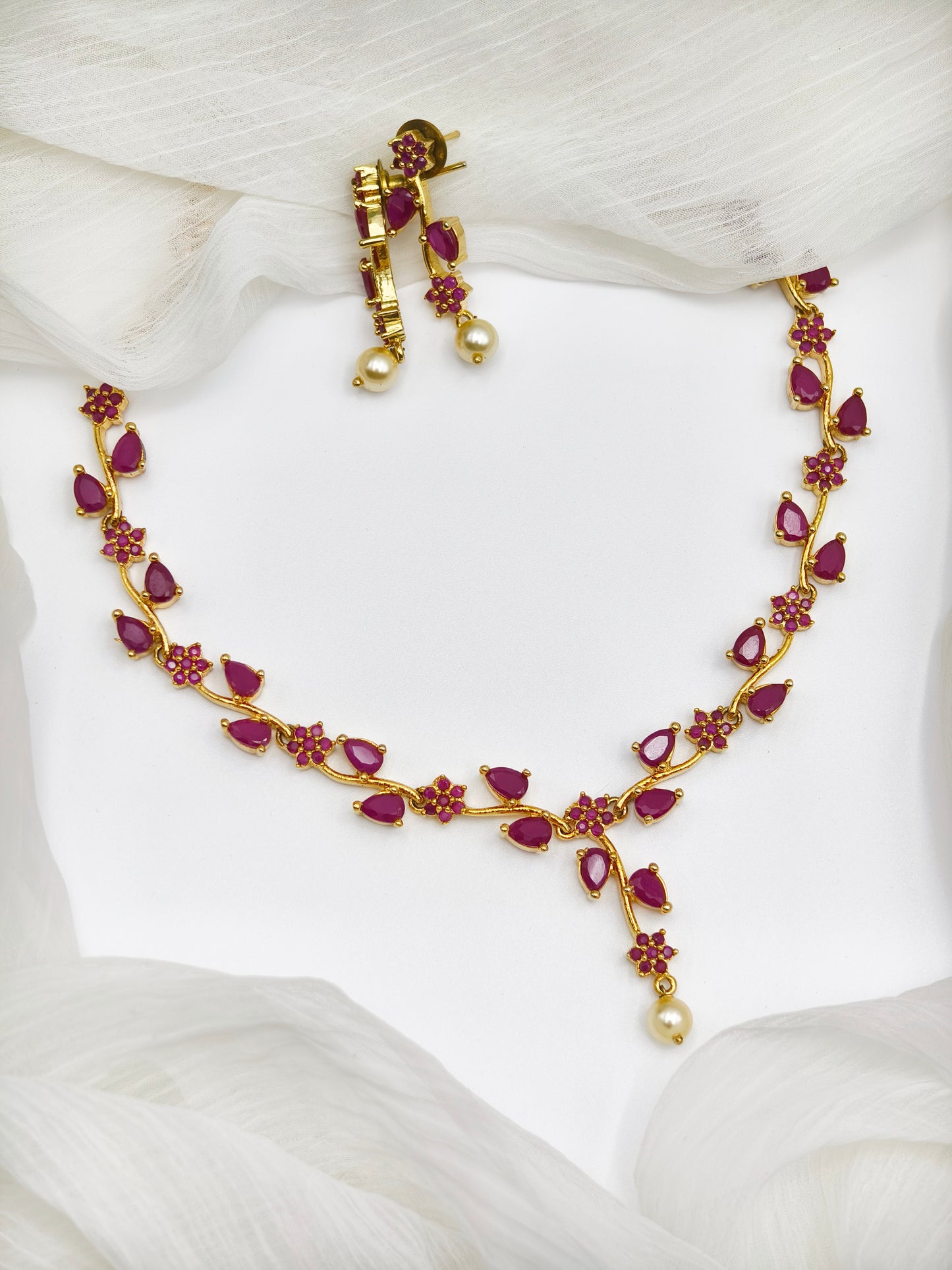 Pink Gold-Plated Necklace