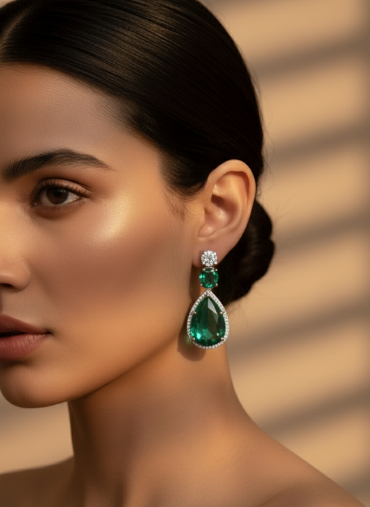 Green AD Earrings