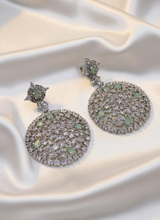 Pastel Green AD Earrings