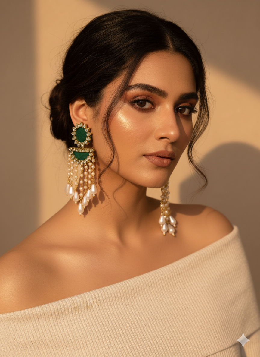 Green Handmade Earrings