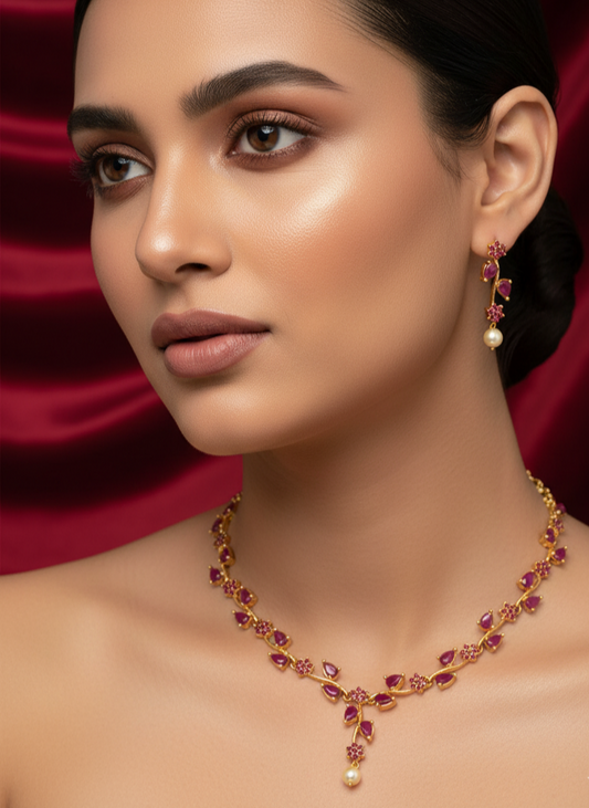 Pink Gold-Plated Necklace
