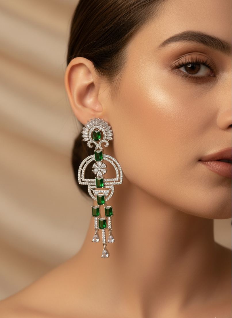 Green AD Earrings