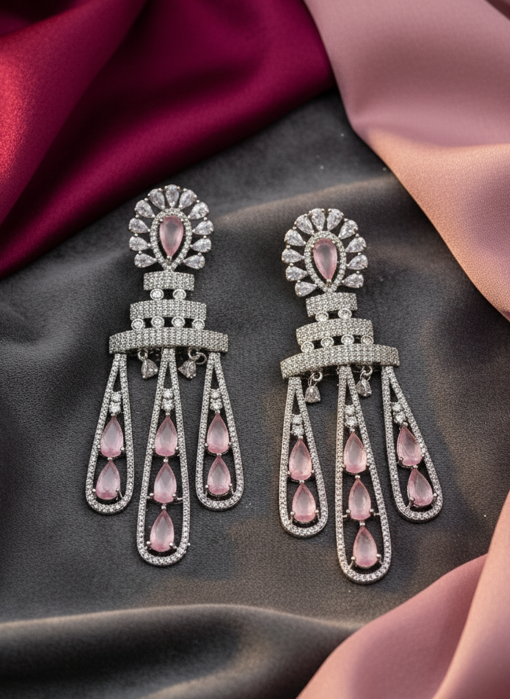 Pastel Pink AD Earrings