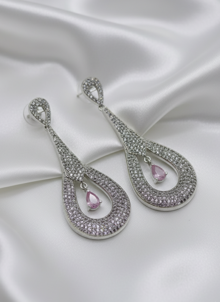 Pastel Pink AD Earrings