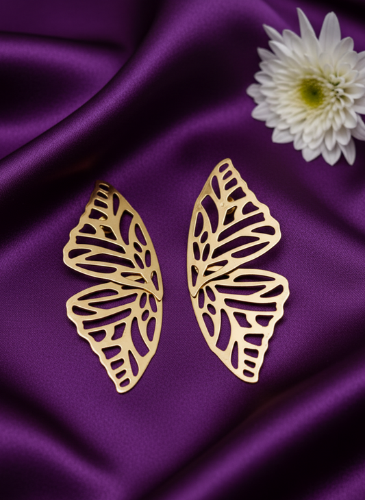 Butterfly Gold Plated Earrings