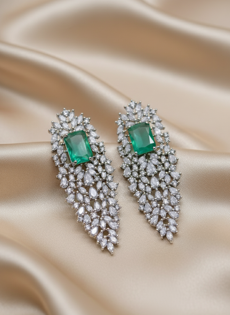 Pastel Green AD Earrings