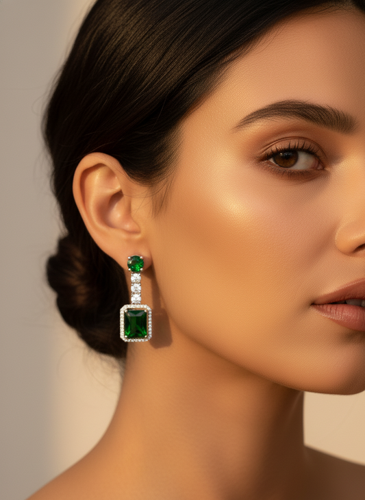 Green AD Earrings