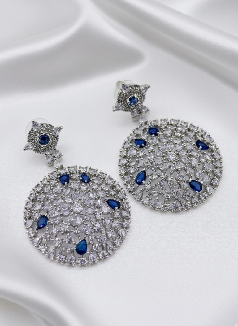 Blue Stone AD Earrings