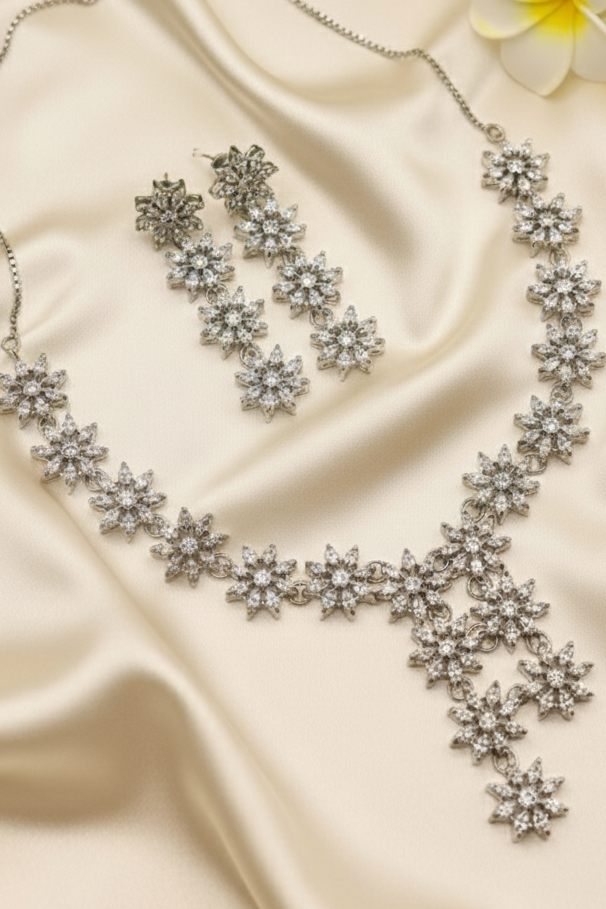 White Stone AD Necklace