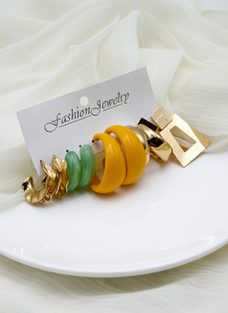 5 Combo Earrings Set