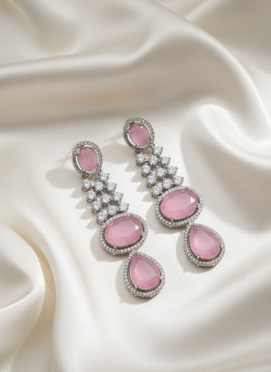 Pastel Pink AD Earrings