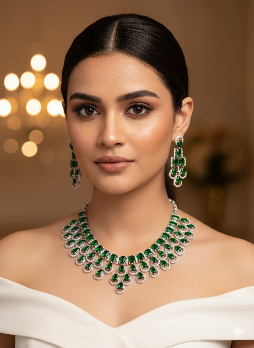 Green AD Necklace Set
