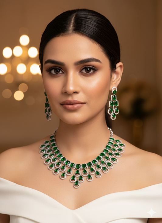 Green AD Necklace Set