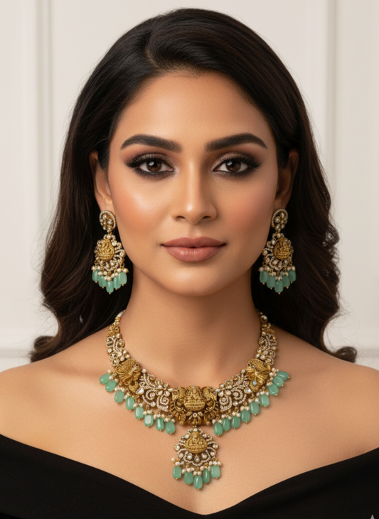 Premium Victorian American Diamond Necklace Set
