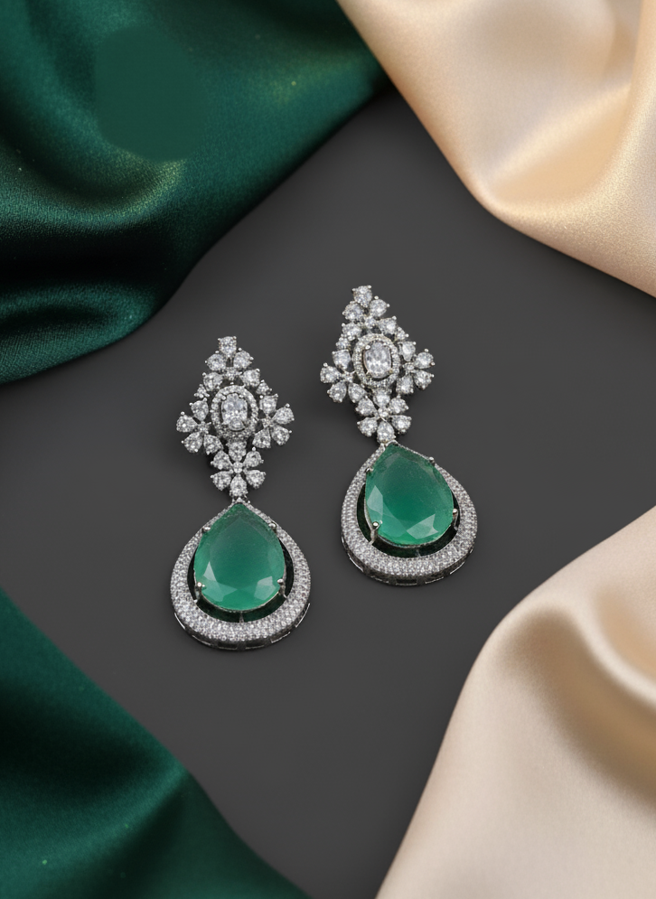 Pastel Green AD Earrings