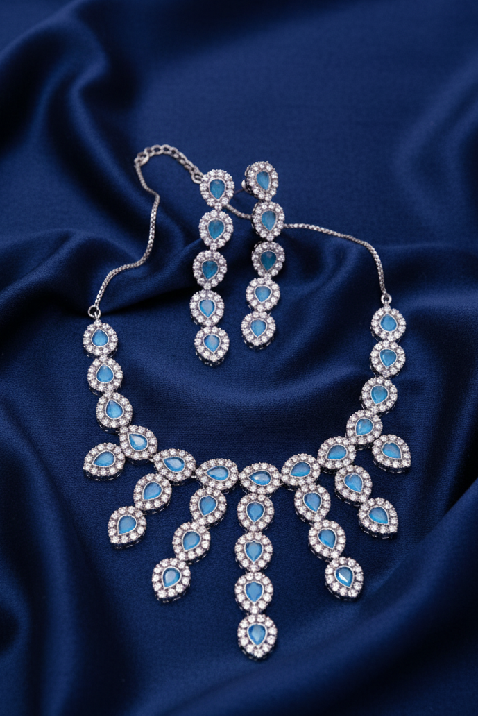 Blue Stone AD Necklace