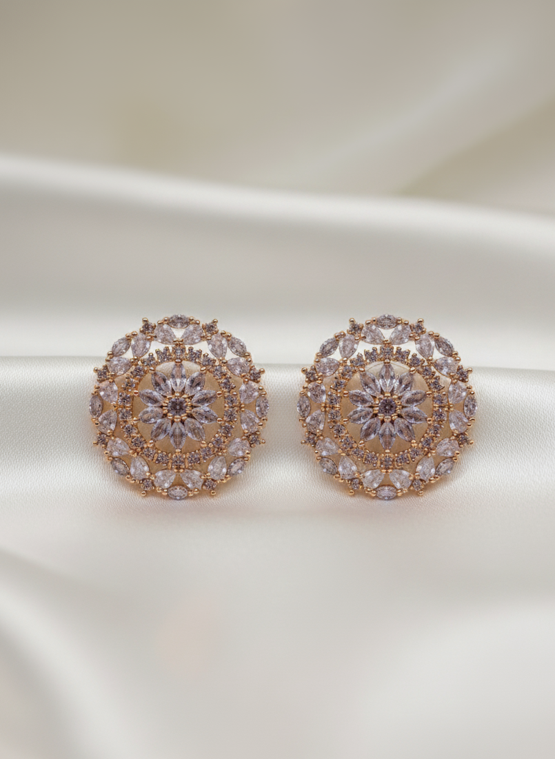 Gold Plated AD Earrings