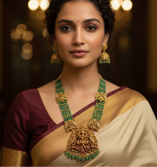 Gold Platted AD Necklace Set