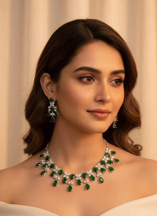 Green AD Necklace Set