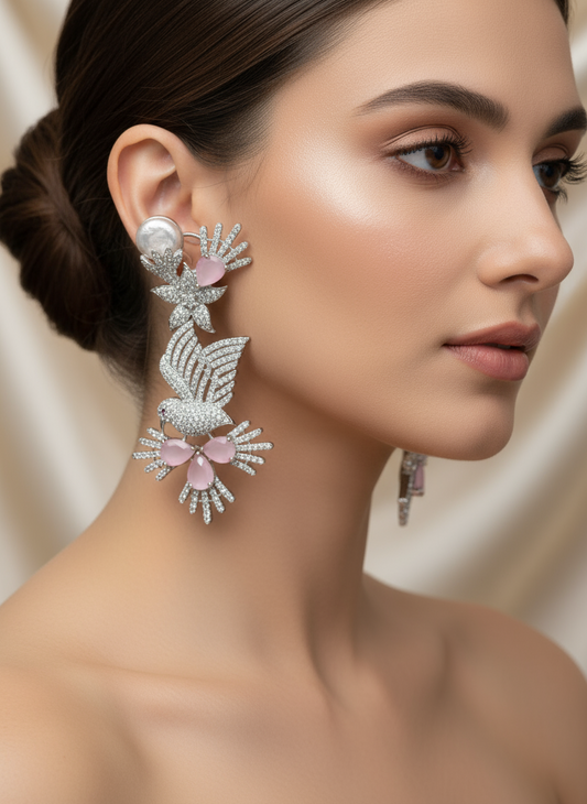 Pastel Pink AD Earrings