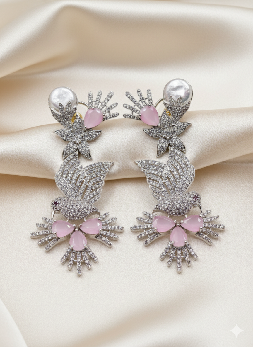 Pastel Pink AD Earrings