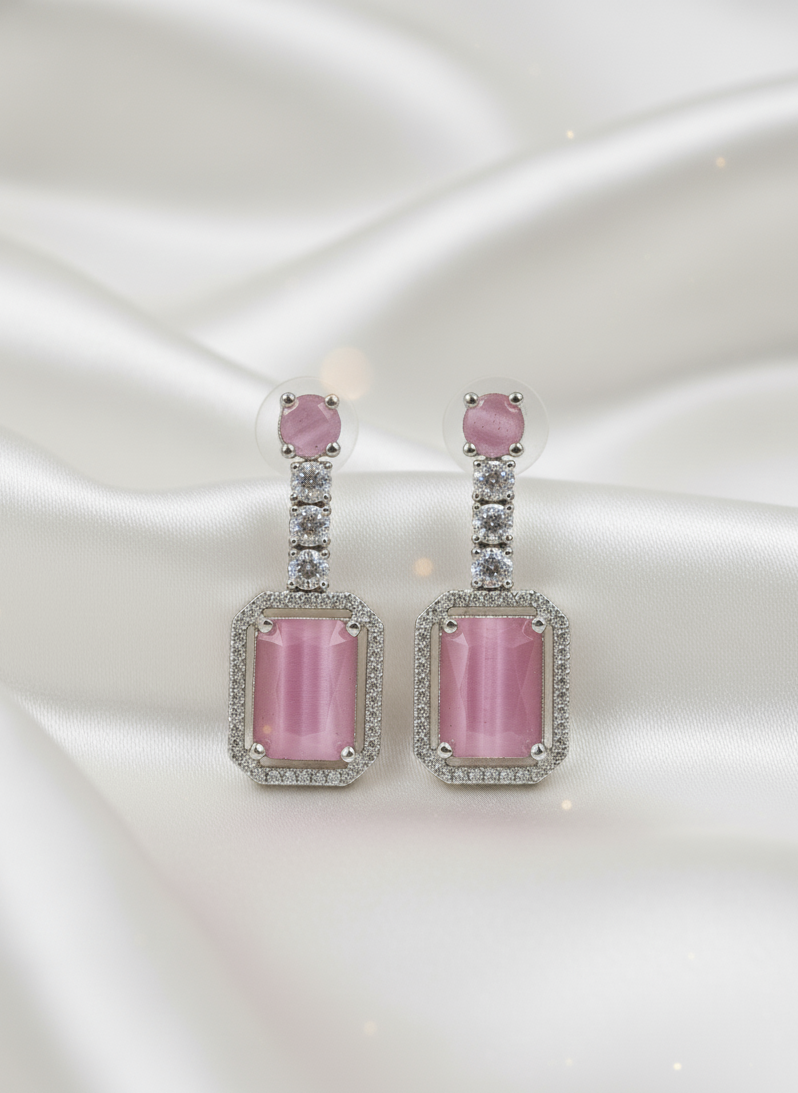 Pastel Pink AD Earrings