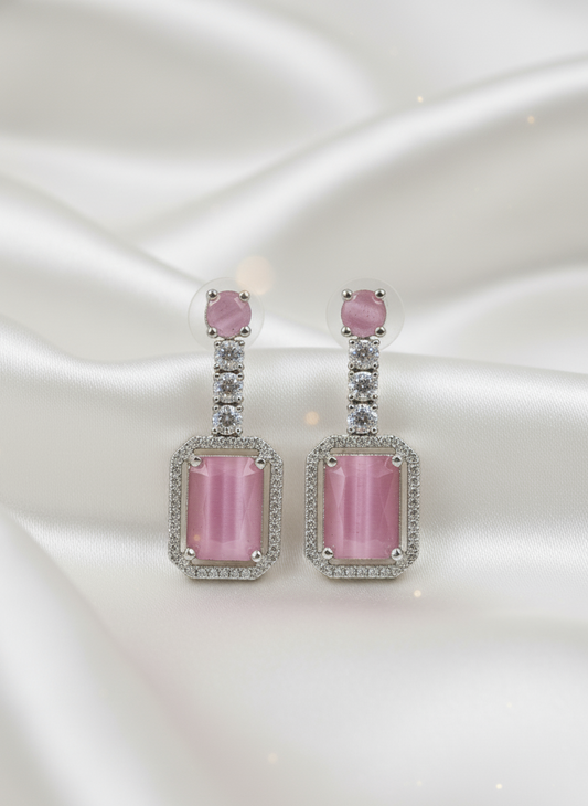 Pastel Pink AD Earrings