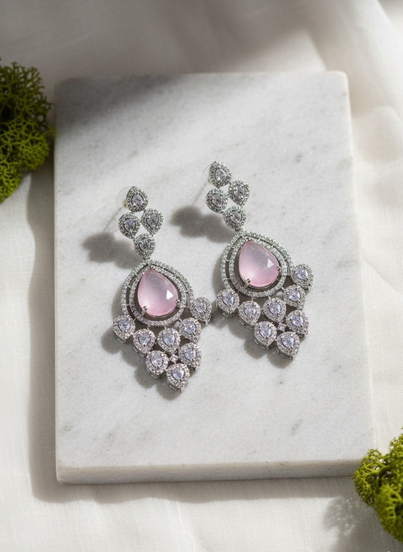 Pastel Pink AD Earrings