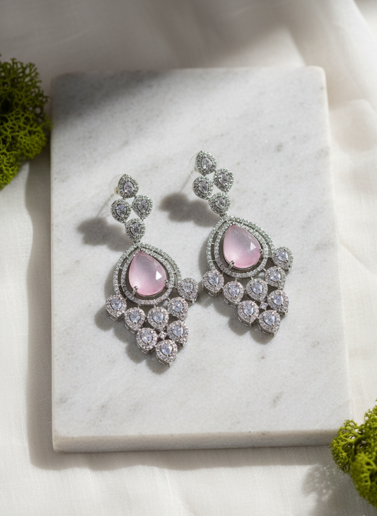 Pastel Pink AD Earrings
