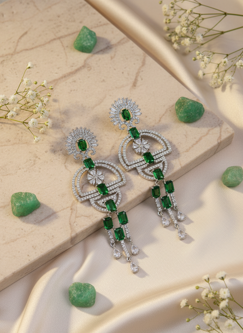 Green AD Earrings