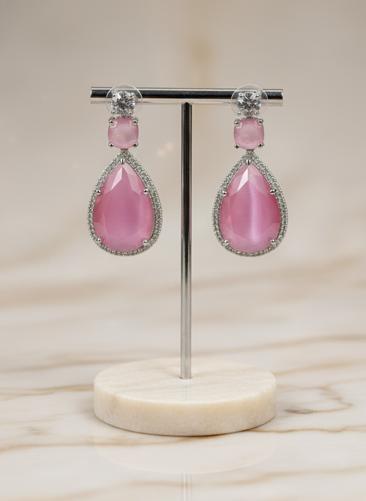 Pastel Pink AD Earrings