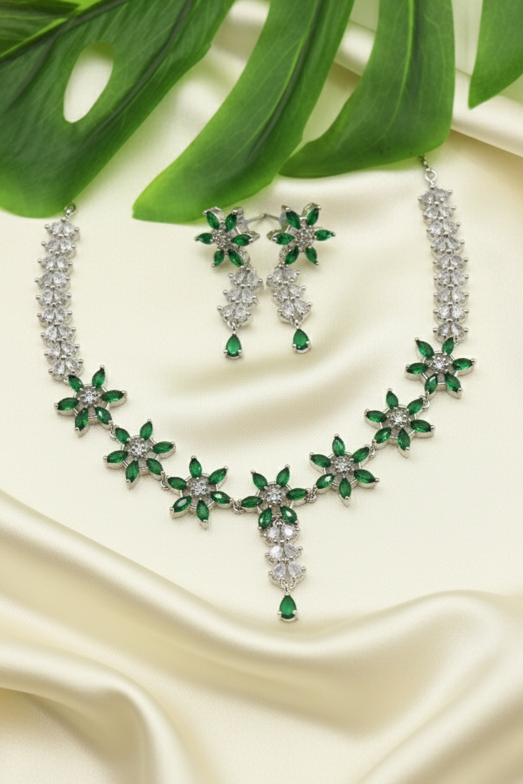 Green Stone AD Necklace