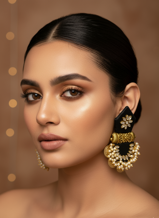 Black Handmade Earrings