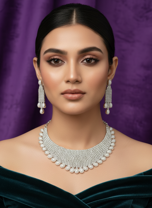 White Stone Necklace
