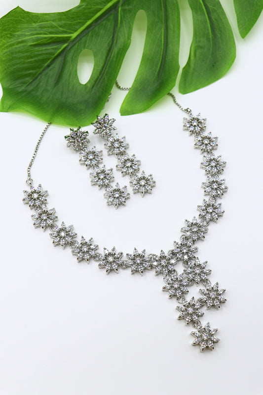 White Stone American Diamond Necklace