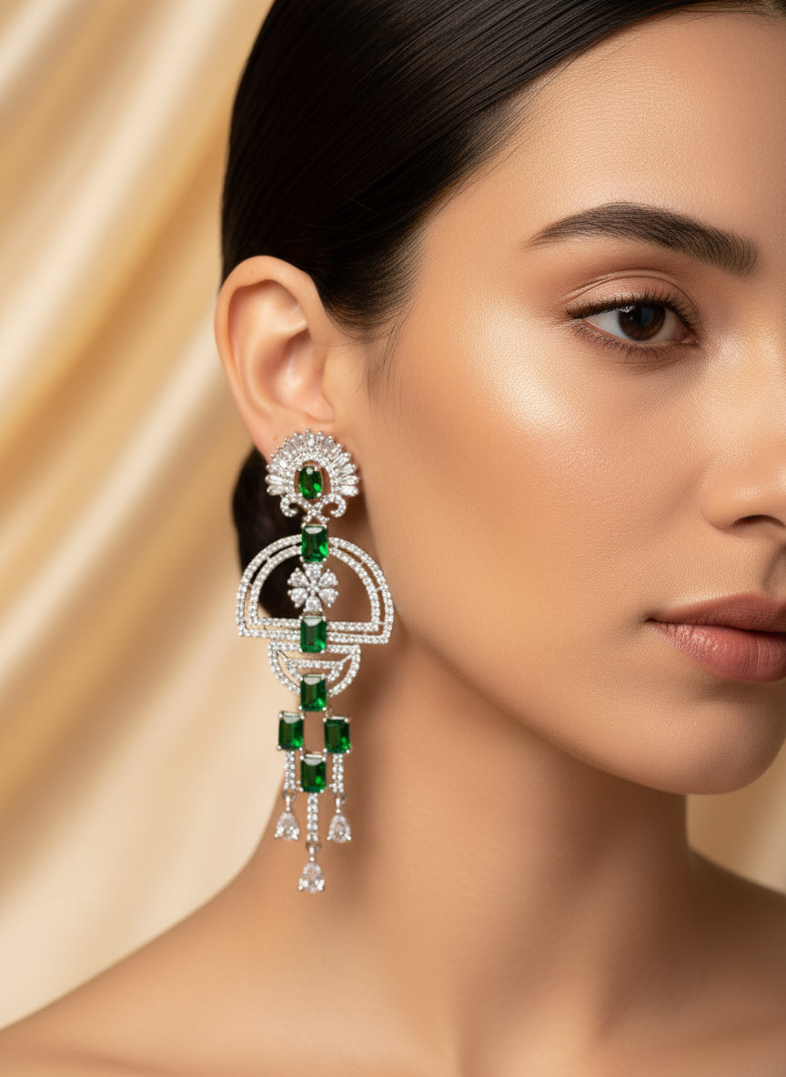 Green AD Earrings