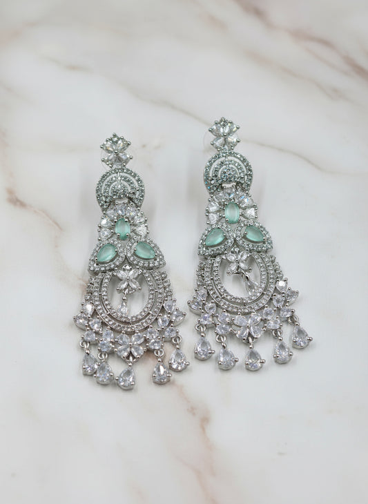 Pastel Green AD Earrings